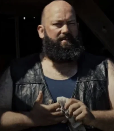 Andy Krambousanos Beaten To Death Black Leather Vest