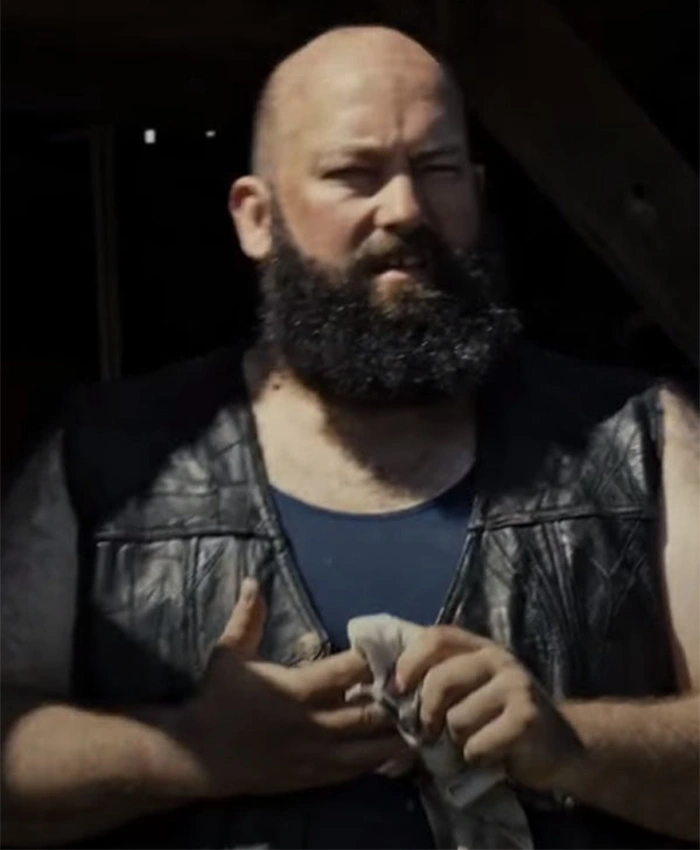 Andy Krambousanos Beaten To Death Black Leather Vest Andy Krambousanos Beaten To Death Black Leather Vest