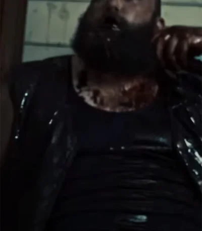 Andy Krambousanos Beaten To Death Black Leather Vest