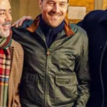 Antoine Gouy Shafted Green Satin Jacket