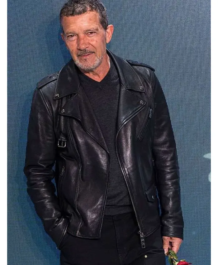 Antonio Banderas Black Leather Jacket Antonio Banderas Black Leather Jacket