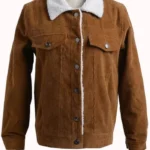 Asher Angel Shazam Brown Shearling Jacket