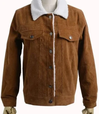 Asher Angel Shazam Brown Shearling Jacket