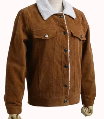 Asher Angel Shazam Brown Shearling Jacket