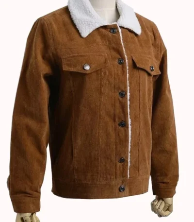 Asher Angel Shazam Brown Shearling Jacket