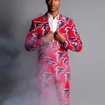 Atlanta Falcons Red Pattern Suit Jacket