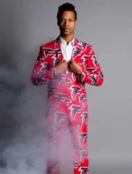 Atlanta Falcons Red Pattern Suit Jacket