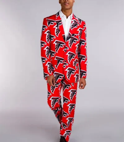 Atlanta Falcons Red Pattern Suit Jacket
