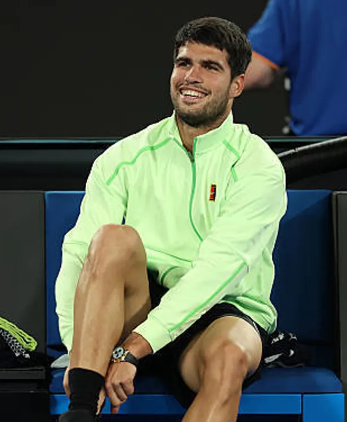 Australian Open Carlos Alcaraz Light Green Jacket Australian Open Carlos Alcaraz Light Green Jacket