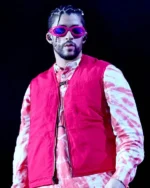 Bad Bunny Red Puffer Vest