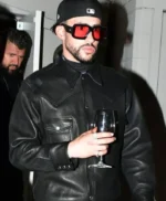 Bad Bunny Shore Bar Black Leather Jacket
