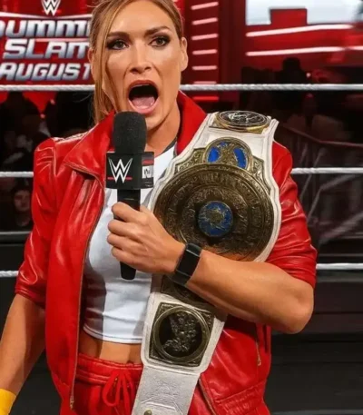 Becky Lynch WWE Raw Red Leather Jacket