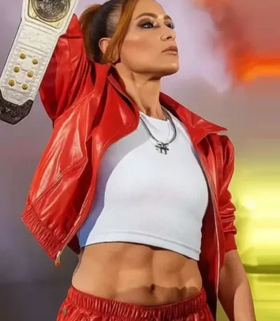 Becky Lynch WWE Raw Red Leather Jacket