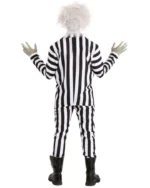Beetlejuice Black and White Zebra Stripes Costume Suit
