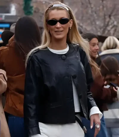 Bella Hadid Aspen Black Jacket