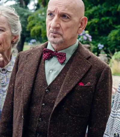 Ben Kingsley The Thursday Murder Club Brown Suit