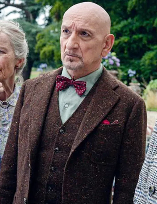 Ben Kingsley The Thursday Murder Club Brown Suit Ben Kingsley The Thursday Murder Club Brown Suit