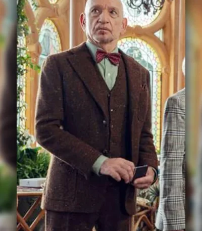 Ben Kingsley The Thursday Murder Club Brown Suit