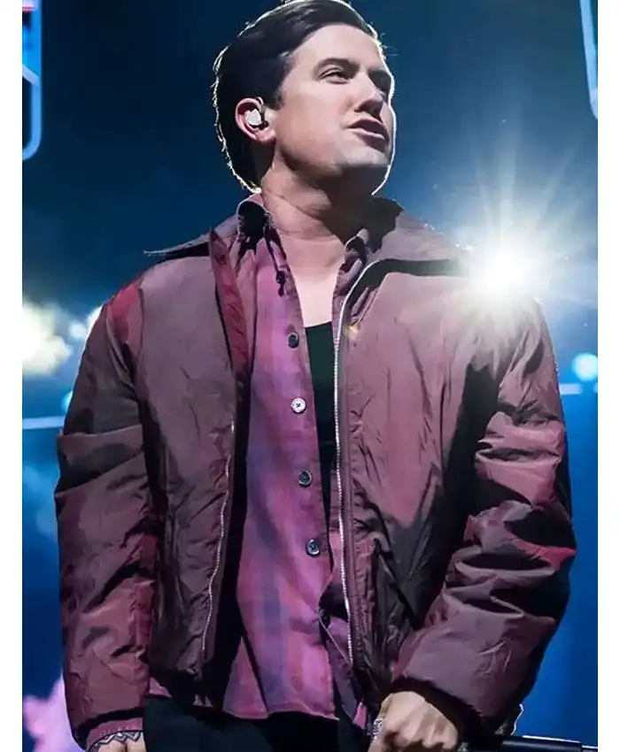 Berlin Concert Logan Henderson Maroon Jacket Berlin Concert Logan Henderson Maroon Jacket