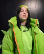 Billie Eilish Signature Green Puffer Jacket