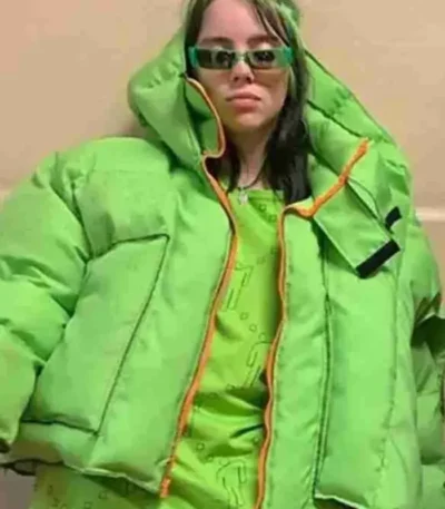 Billie Eilish Signature Green Puffer Jacket