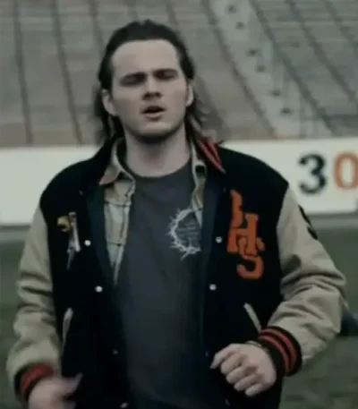 Billy Poe American Rust Snap-Tab Varsity Jacket