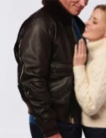 Billy USS Christmas Brown Bomber Jacket