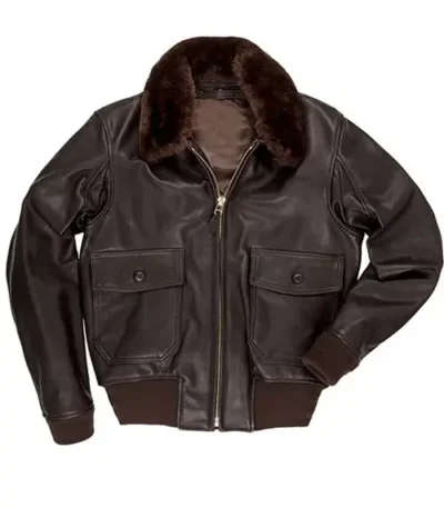Billy USS Christmas Brown Bomber Jacket