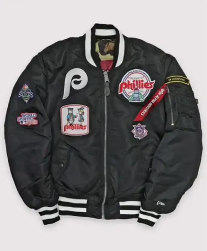 Black Philadelphia Phillies Jacket Black Philadelphia Phillies Jacket