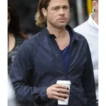 Brad Pitt World War Z Gerry Lane Blue Jacket
