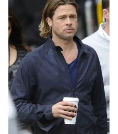 Brad Pitt World War Z Gerry Lane Blue Jacket