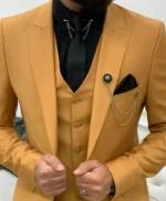 Brian Yellow Three Piece Suit For Mens