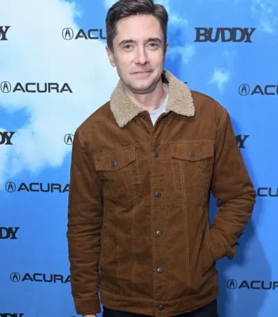 Buddy Premiere Topher Grace Brown Jacket