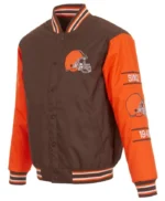 Buster Cleveland Browns Full-Snap Varsity Jacket