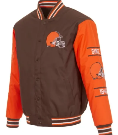Buster Cleveland Browns Full-Snap Varsity Jacket