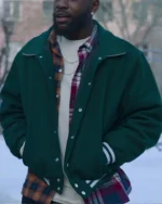 Christmas Flow Tayc Varsity Green Jacket
