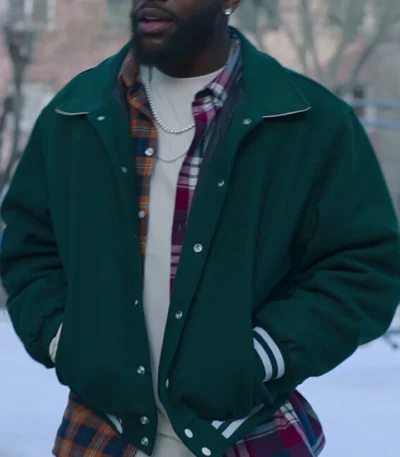 Christmas Flow Tayc Varsity Green Jacket