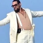Jason Momoa In the Hand of Dante White Suit