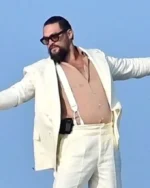 Jason Momoa In the Hand of Dante White Suit