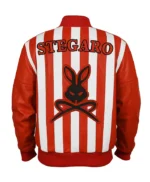 Stegaro Retro Striped Leather Jacket
