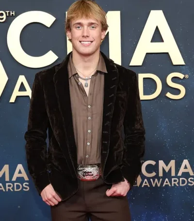 CMA Awards 2025 Hudson Westbrook Velvet Jacket