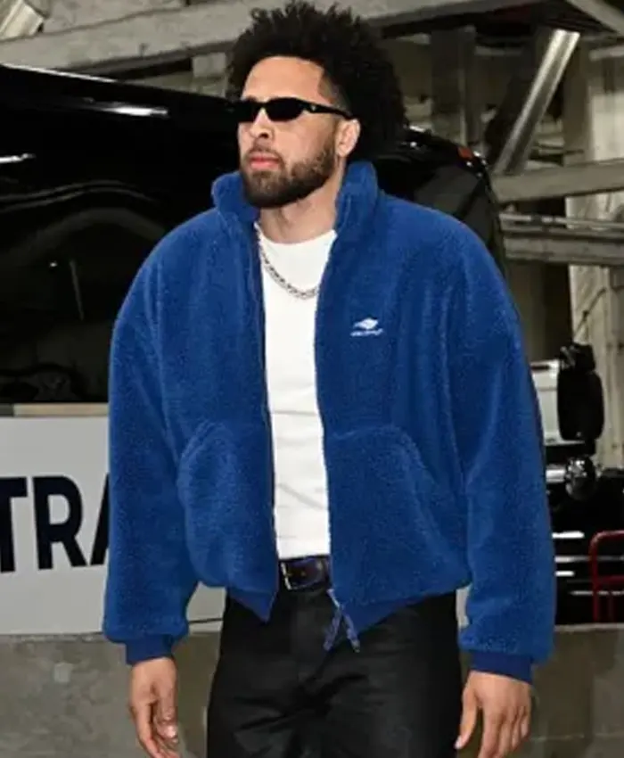 Cade Cunningham Blue Sherpa Jacket Cade Cunningham Blue Sherpa Jacket