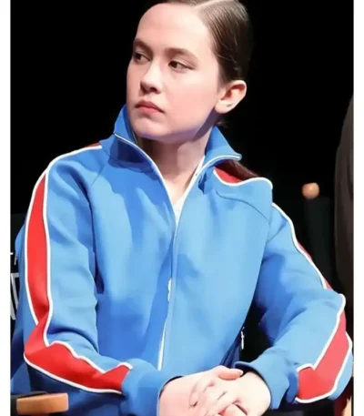 Cailee Spaeny Blue Track Jacket