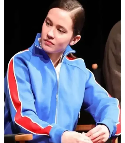 Cailee Spaeny Blue Track Jacket