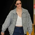 Caitlin Clark Checked Chambray Jacket