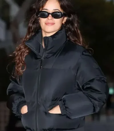 Camila Cabello Black Puffer Jacket