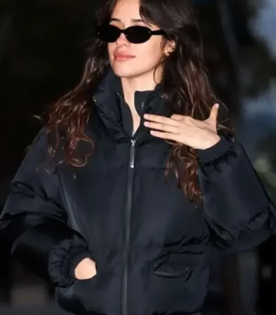 Camila Cabello Black Puffer Jacket