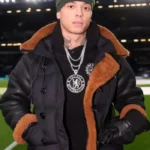 Central Cee Premier League Shearling Leather Jacket
