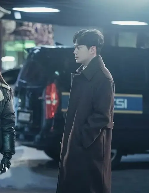 Cha Do-won Cafe Minamdang Brown Trench Coat Cha Do-won Cafe Minamdang Brown Trench Coat