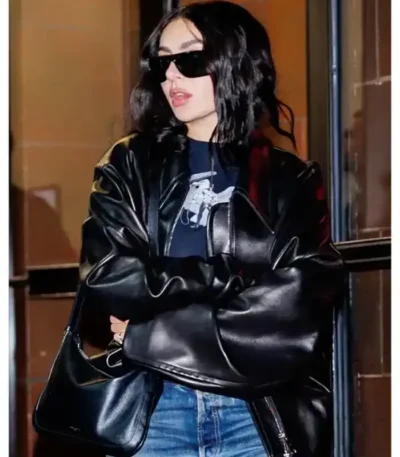 Charli XCX Black Leather Jacket